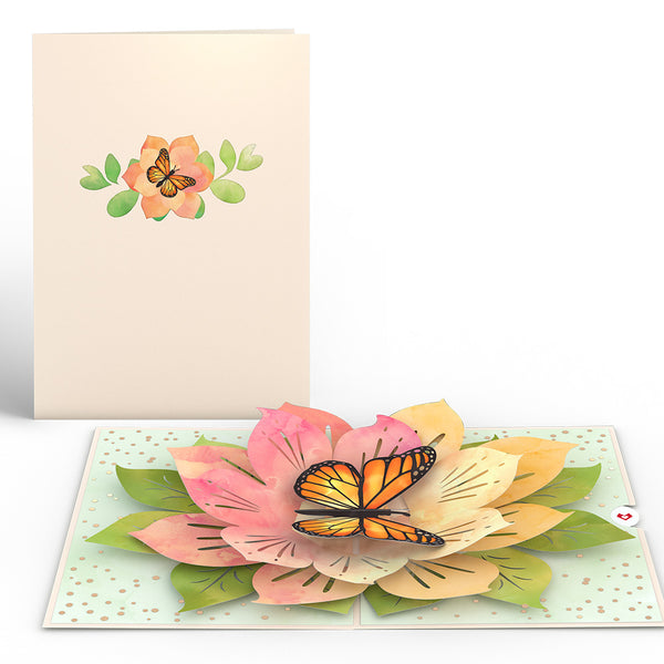 i love pop Monarch Butterfly Bloom Pop-Up Card