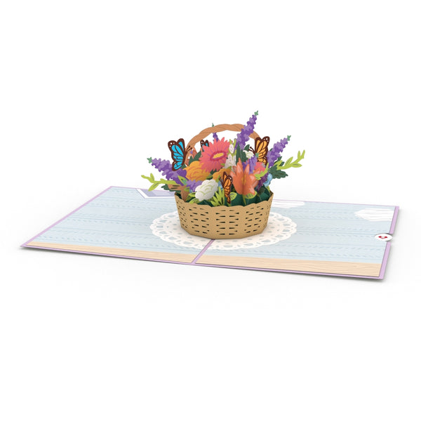 I Love Pop Mother's Day Flowers Pop-Up Card