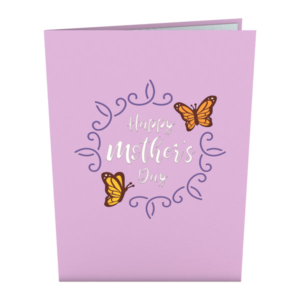 I Love Pop Mother's Day Flowers Pop-Up Card