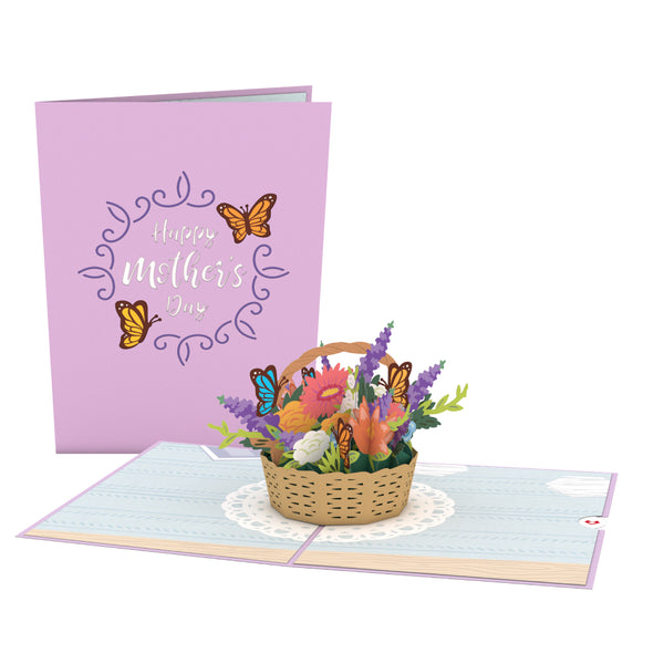 i love pop Mother's Day Flowers Pop-Up Card