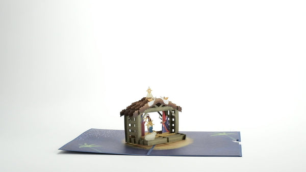 I Love Pop Nativity Pop-Up Card