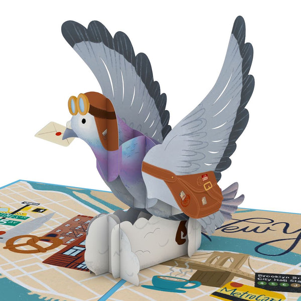I Love Pop NYC Messenger Pigeon Pop-Up Card