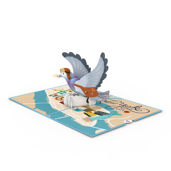 I Love Pop NYC Messenger Pigeon Pop-Up Card