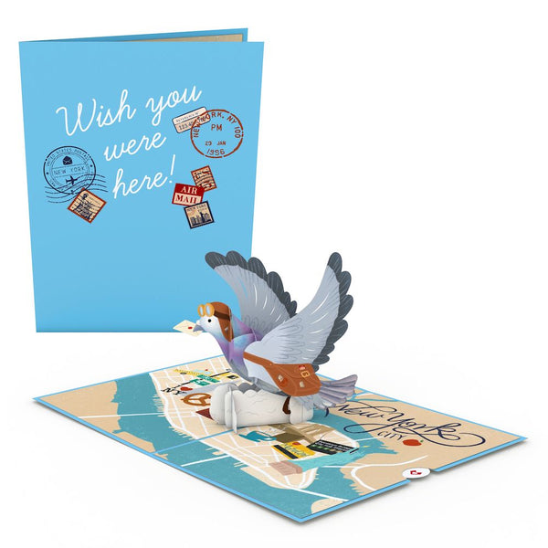 i love pop NYC Messenger Pigeon Pop-Up Card
