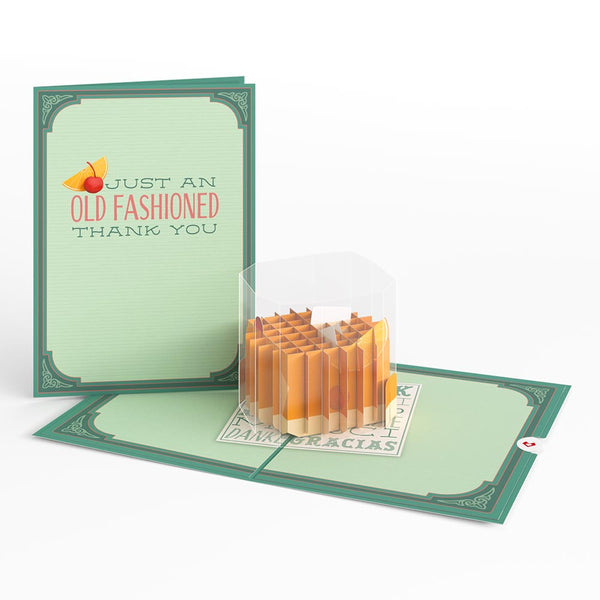 i love pop Old Fashioned Thank You Pop-Up Card