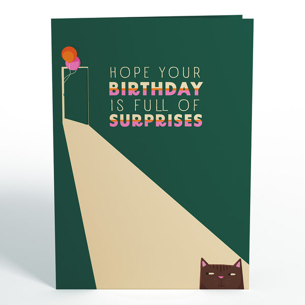 I Love Pop Party Cats Birthday Pop-Up Card