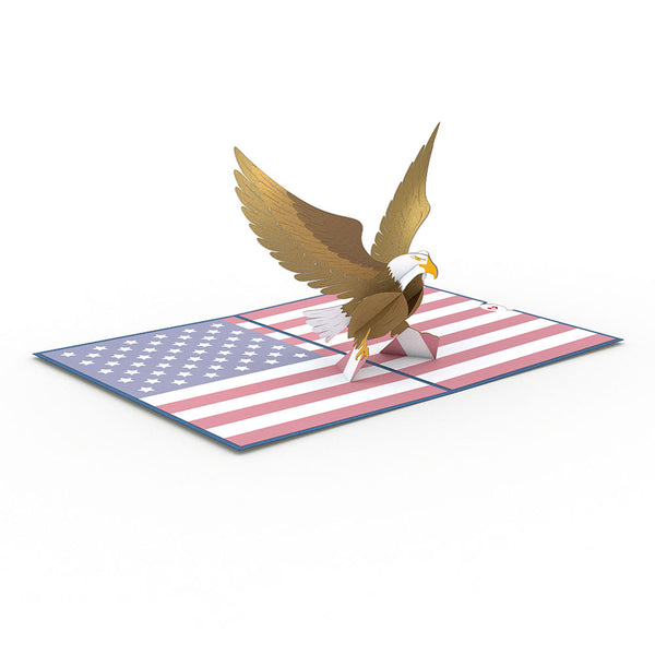 I Love Pop Patriotic Eagle Pop-Up Card