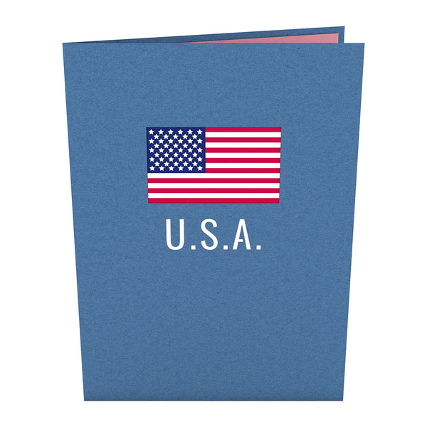 I Love Pop Patriotic Eagle Pop-Up Card