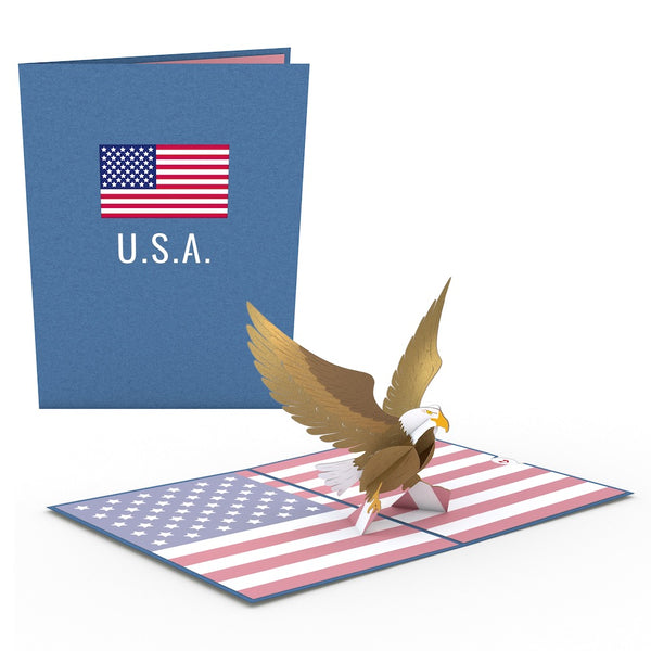 i love pop Patriotic Eagle Pop-Up Card
