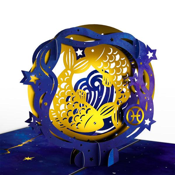 I Love Pop Pisces Zodiac Birthday Pop-Up Card
