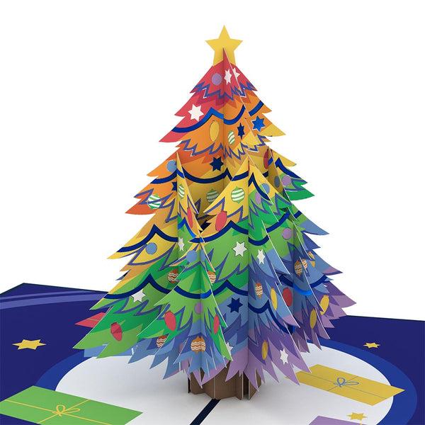 I Love Pop Rainbow Christmas Tree Pop-Up Card