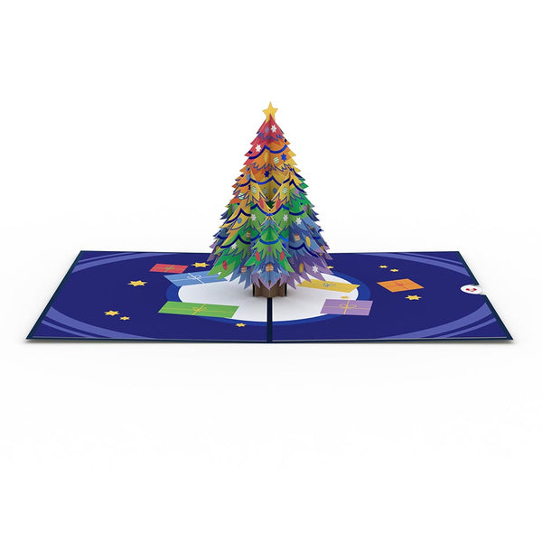 I Love Pop Rainbow Christmas Tree Pop-Up Card