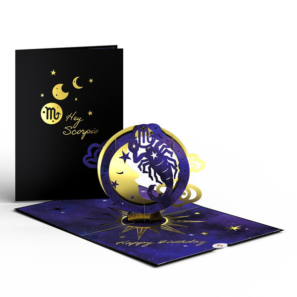 i love pop Scorpio Zodiac Birthday Pop-Up Card