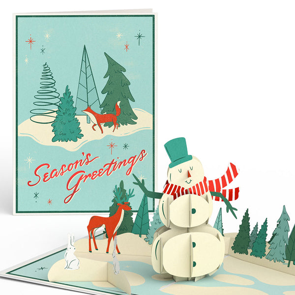i love pop Season's Greetings Snowman Pop-Up Card