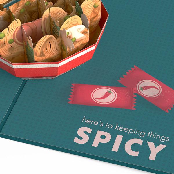 I Love Pop Send Noods Spicy Pop-Up Card