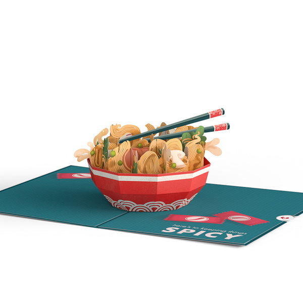 I Love Pop Send Noods Spicy Pop-Up Card
