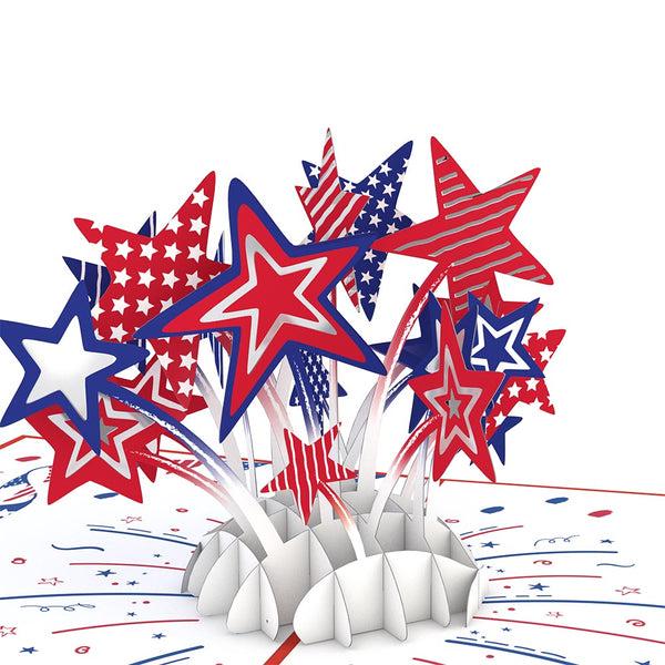 I Love Pop Stars And Stripes Pop-Up Card