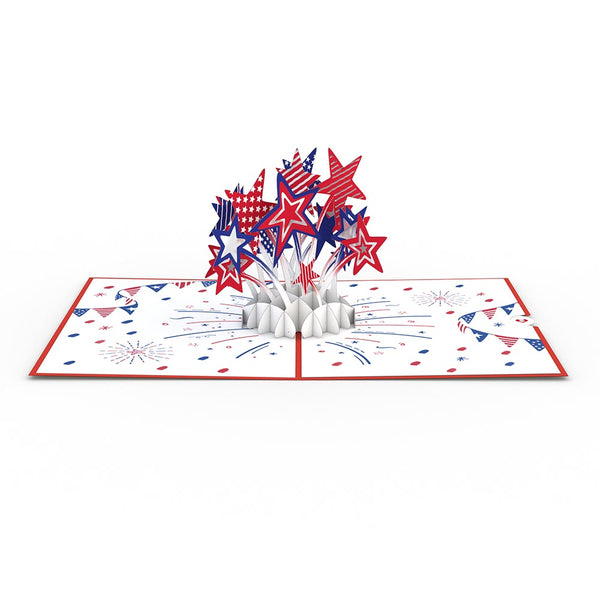 I Love Pop Stars And Stripes Pop-Up Card