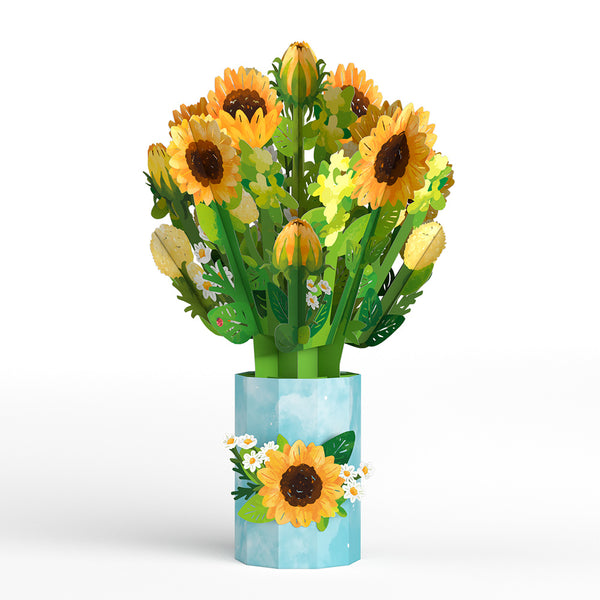 I Love Pop Sunflower Blooms Bouquet