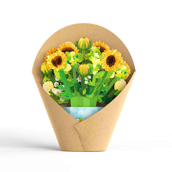 I Love Pop Sunflower Blooms Bouquet