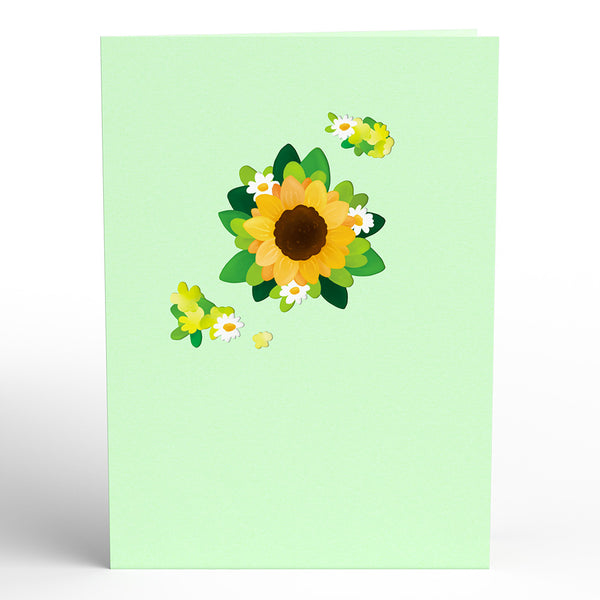 I Love Pop Sunflower Butterflies Pop-Up Card