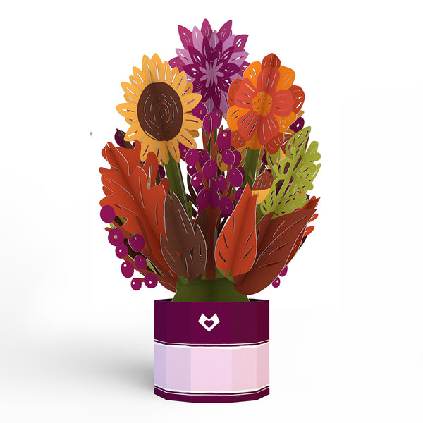 I Love Pop Sunflower Card With Mini Bouquet