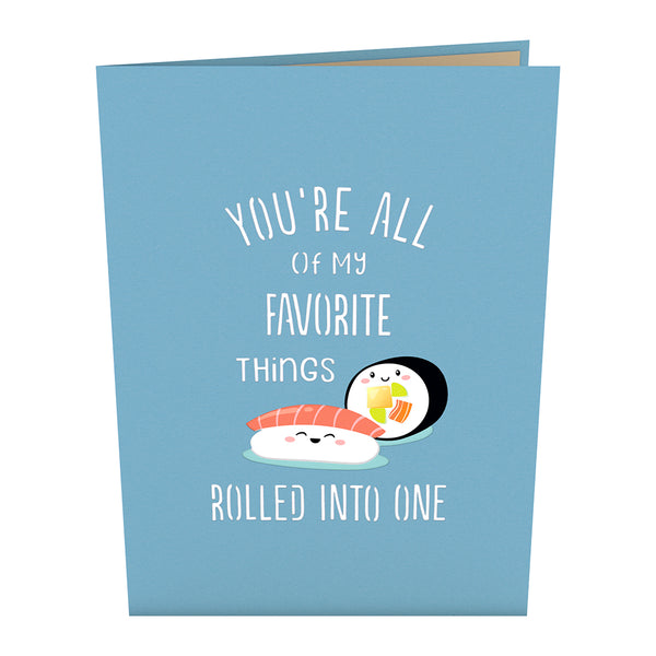 I Love Pop Sushi Pop-Up Card