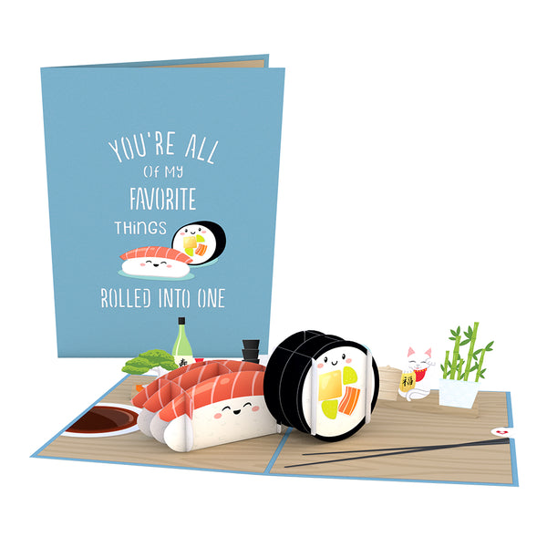 i love pop Sushi Pop-Up Card
