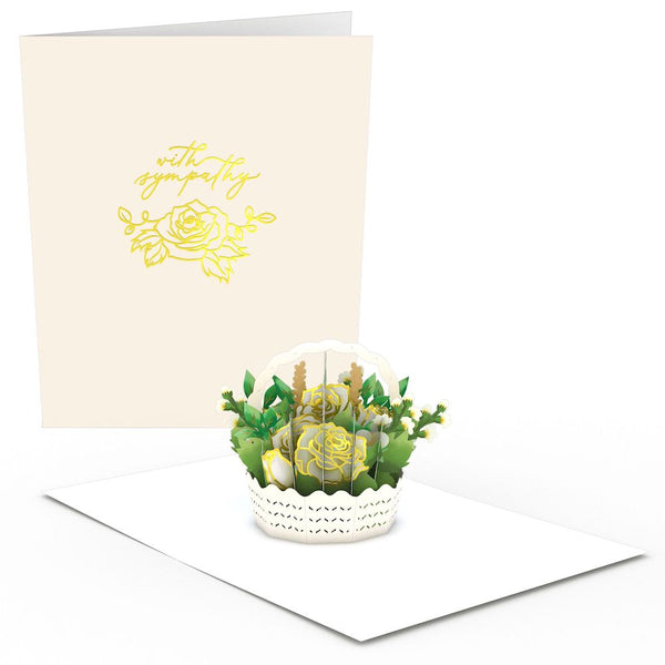 i love pop Sympathy Flower Basket: Paperpop® Card