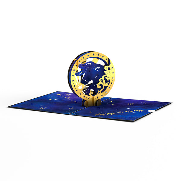 I Love Pop Taurus Zodiac Birthday Pop-Up Card