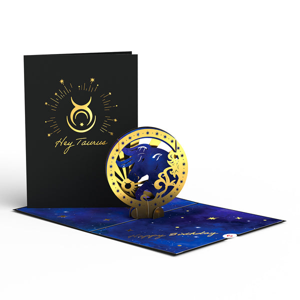 i love pop Taurus Zodiac Birthday Pop-Up Card