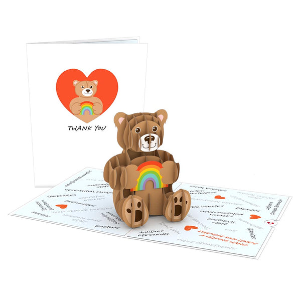 i love pop Thank You Bear Pop-Up Card