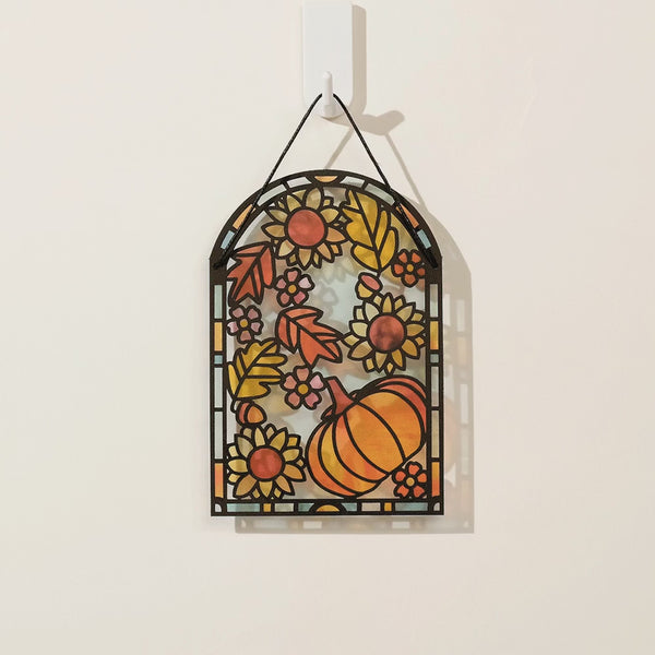 I Love Pop Thankful Harvest Suncatcher Card