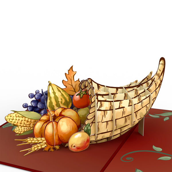 I Love Pop Thanksgiving Cornucopia Pop-Up Card