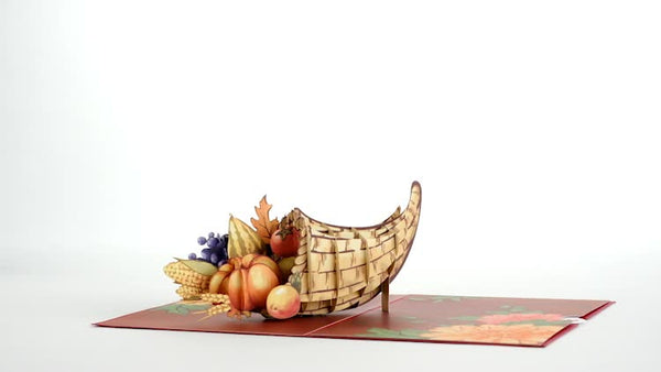 I Love Pop Thanksgiving Cornucopia Pop-Up Card
