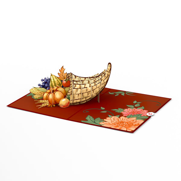I Love Pop Thanksgiving Cornucopia Pop-Up Card