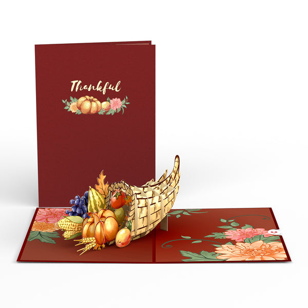 i love pop Thanksgiving Cornucopia Pop-Up Card