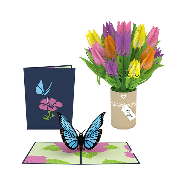 I Love Pop Tulip & Blue Morpho Butterfly Bundle