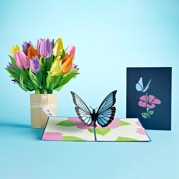 i love pop Tulip & Blue Morpho Butterfly Bundle