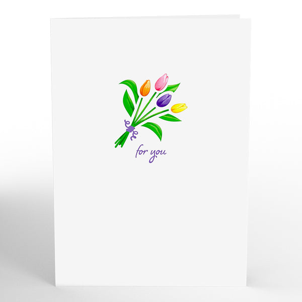 I Love Pop Tulips Pop-Up Card