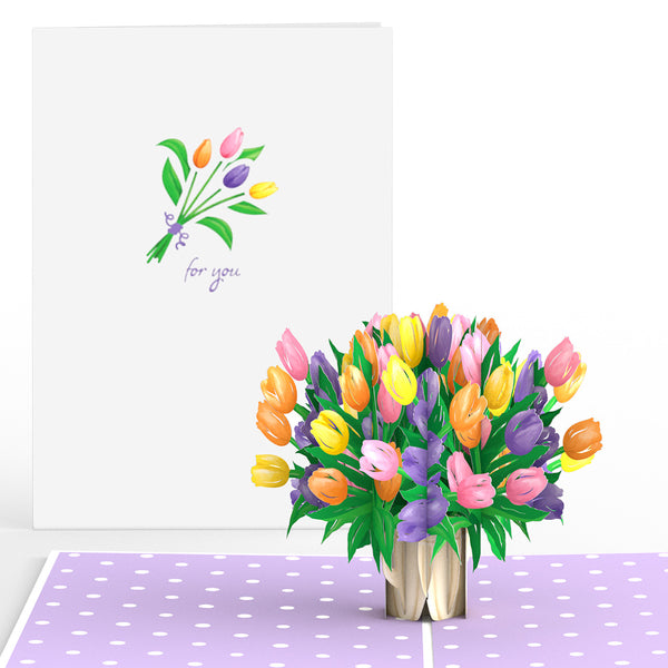 i love pop Tulips Pop-Up Card