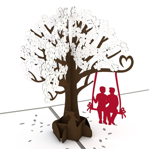 I Love Pop Two Guys On A Swing Pop-Up Card