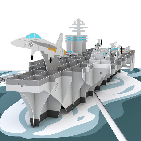 I Love Pop U.S. Aircraft Carrier Pop-Up Card