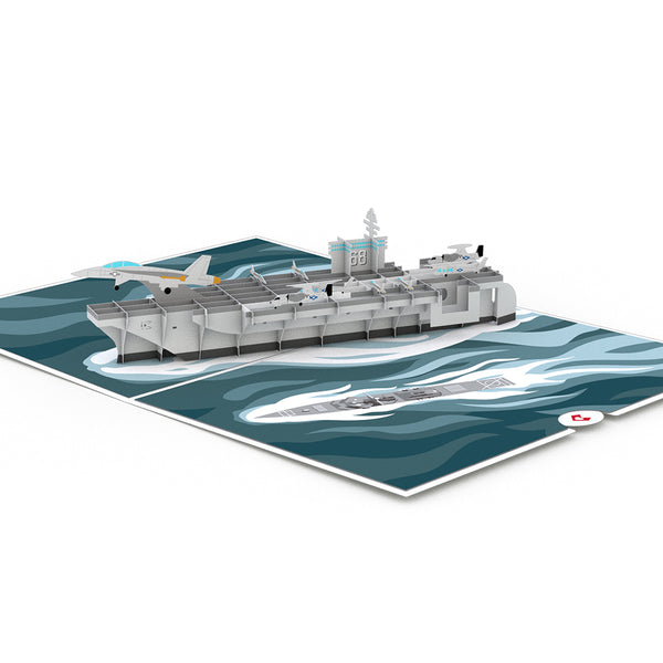 I Love Pop U.S. Aircraft Carrier Pop-Up Card