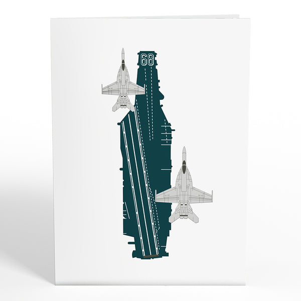 I Love Pop U.S. Aircraft Carrier Pop-Up Card