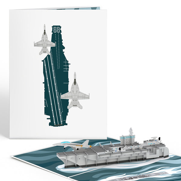 i love pop U.S. Aircraft Carrier Pop-Up Card