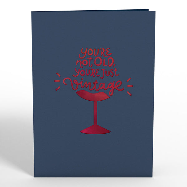 I Love Pop Vintage Wine Birthday Pop-Up Card
