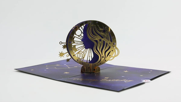 I Love Pop Virgo Zodiac Birthday Pop-Up Card