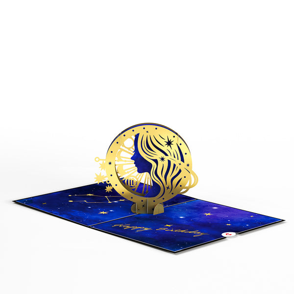 I Love Pop Virgo Zodiac Birthday Pop-Up Card