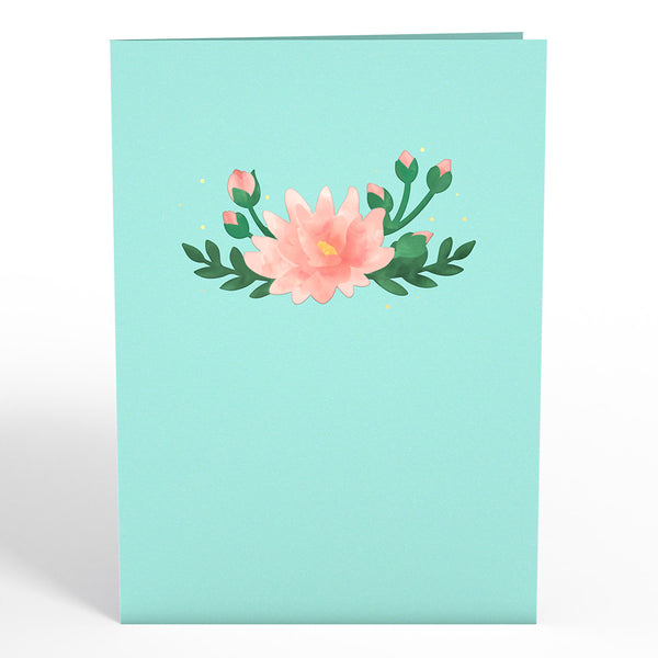 I Love Pop Water Lily Dragonfly Pop-Up Card